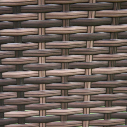 Garden Outdoor Rattan Furniture Bistro Set 3 Piece Patio Weave Companion Chair Table Set Conservatory (Brown)