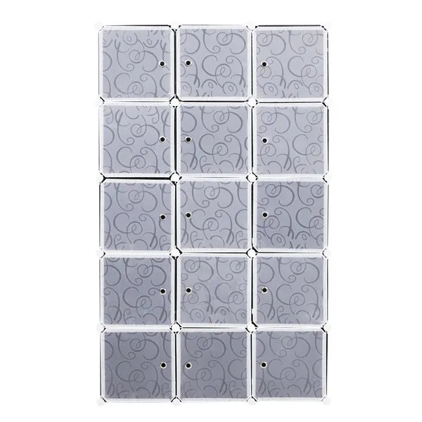 Cube DIY Wardrobe Portable Interlocking Plastic Modular Closet Organiser Cabinet Storage Boxes