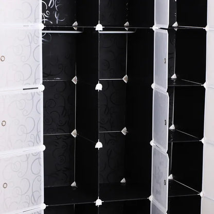 Cube DIY Wardrobe Portable Interlocking Plastic Modular Closet Organiser Cabinet Storage Boxes
