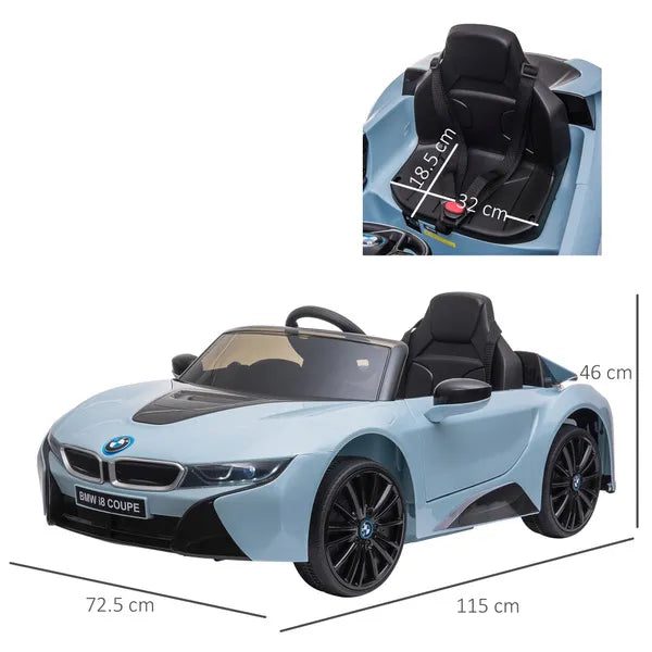 Electric Kids Ride On Car 6V Battery Powered Toy With Remote Control Blue BMW I8 Coupe