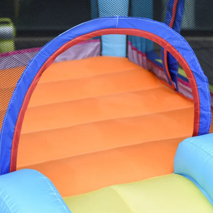 Kids Bounce Bouncy Castle House Inflatable Trampoline Slide Water Pool 3 In 1 With Inflator For Kids Age 3-12 Octopus Design