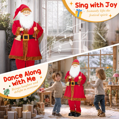 Singing and Dancing Santa Claus with Bell and Sack