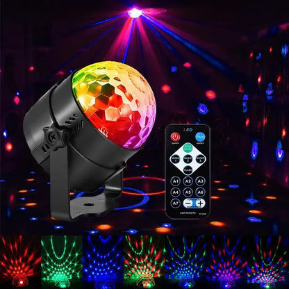LED Party Lights Music Ball DJ Disco RGB KTV Bar Stage Light With Remote Controller