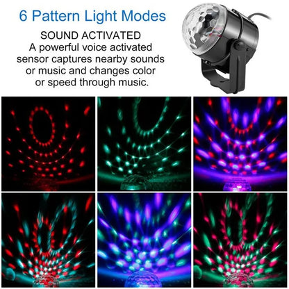 LED Party Lights Music Ball DJ Disco RGB KTV Bar Stage Light With Remote Controller
