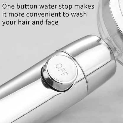 High Pressure Water Saving Hand Held Spray Nozzle Turbocharged Shower Head With Fan