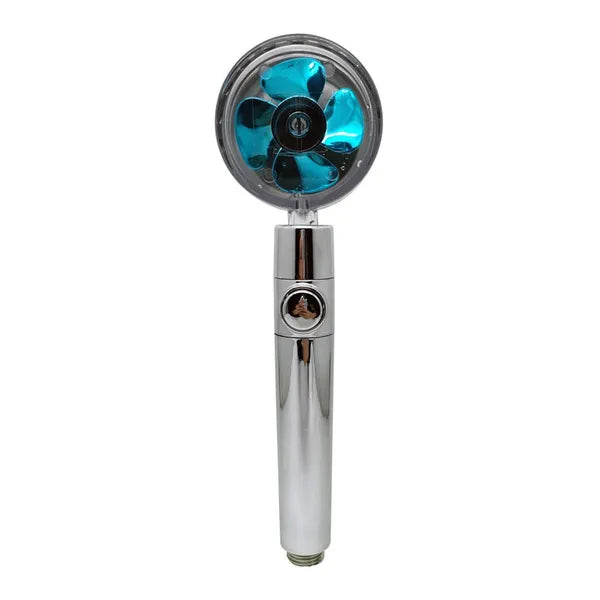 High Pressure Water Saving Hand Held Spray Nozzle Turbocharged Shower Head With Fan