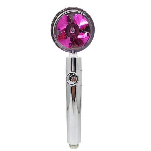 High Pressure Water Saving Hand Held Spray Nozzle Turbocharged Shower Head With Fan