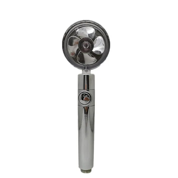High Pressure Water Saving Hand Held Spray Nozzle Turbocharged Shower Head With Fan