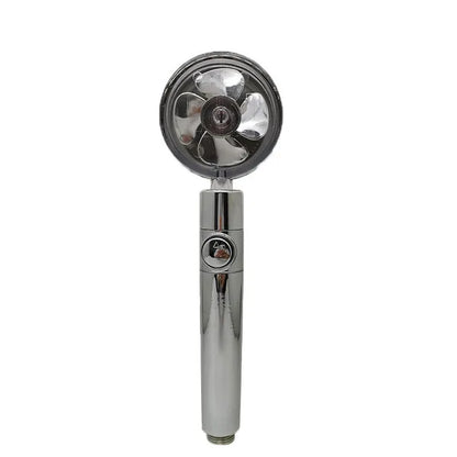 High Pressure Water Saving Hand Held Spray Nozzle Turbocharged Shower Head With Fan