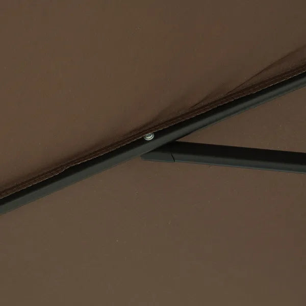Outsunny The Sun Umbrella 9.84-ft Coffee Garden Patio Umbrella No-tilt