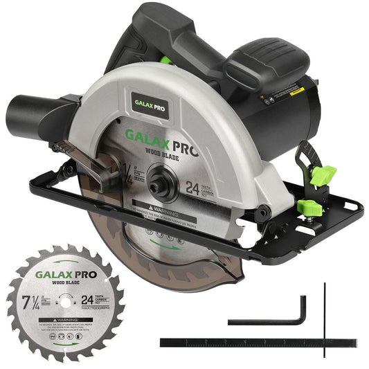 GALAX PRO Circular Saw 185Mm Saw Blade DIY Rechargeable 1400W Motor 6000RPM for Wood PVC Cutting Adjustable Bevel Electric Tool