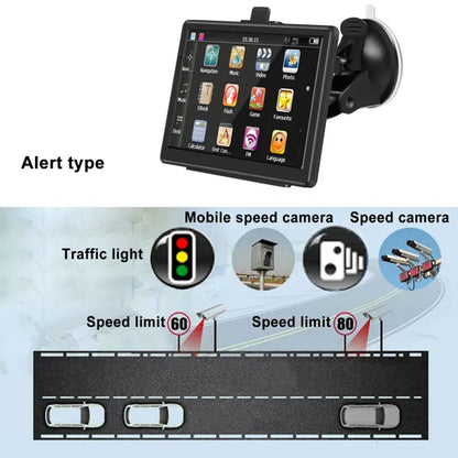 7" Inch Truck & Car GPS Navigation Sat Navi Europe Free Lifetime Maps
