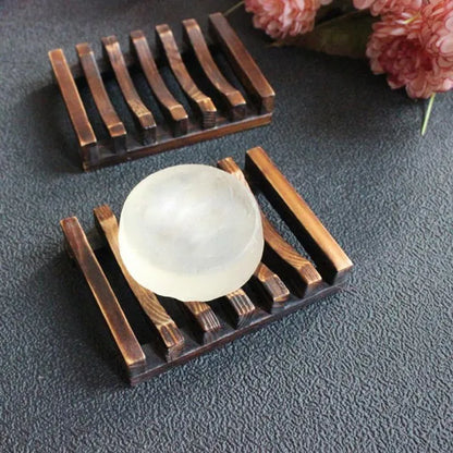Natural Wooden Soap Dish Wood Soap Storage Soap Rack Plate Box Container For Bath Shower