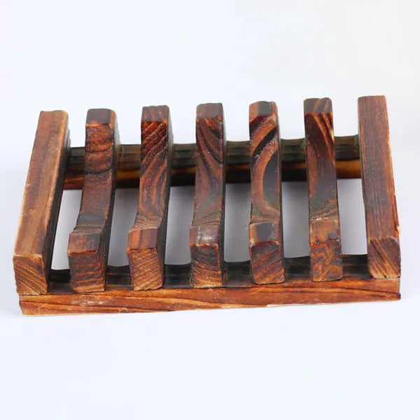 Natural Wooden Soap Dish Wood Soap Storage Soap Rack Plate Box Container For Bath Shower