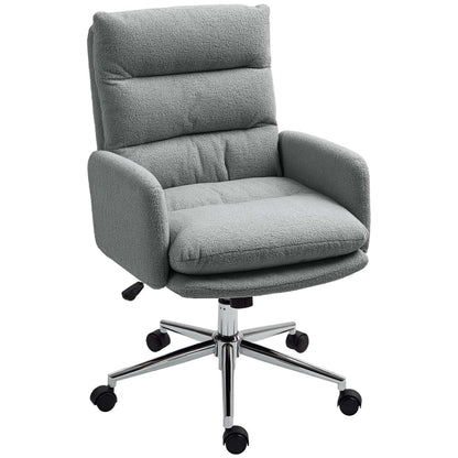 91-99cm Sherpa Fleece Office Chair - Grey