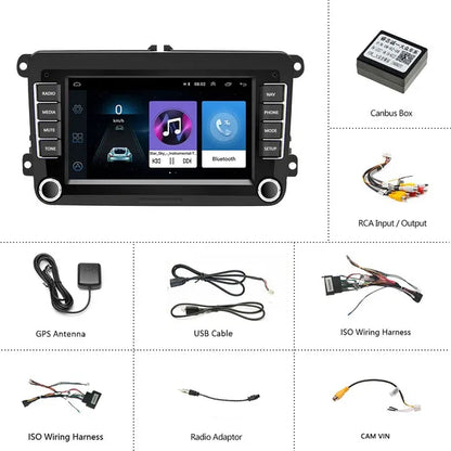 Android 9.1 2Din Android Car Radio GPS Autoradio with GPS WiFi FM AM For Volkswagen Golf/Passat SEAT Skoda Polo Car Stereo