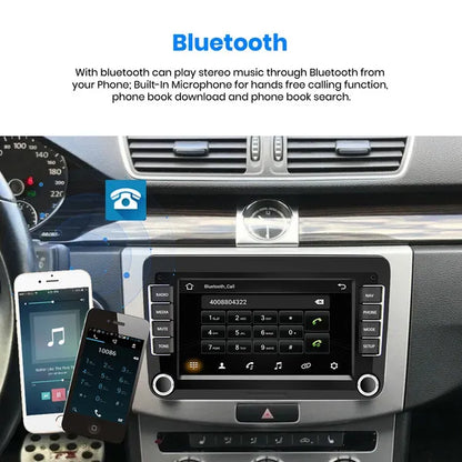 Android 9.1 2Din Android Car Radio GPS Autoradio with GPS WiFi FM AM For Volkswagen Golf/Passat SEAT Skoda Polo Car Stereo