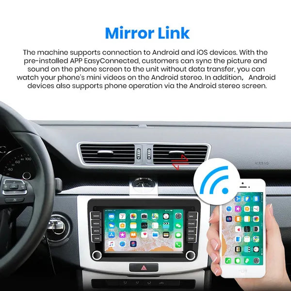 Android 9.1 2Din Android Car Radio GPS Autoradio with GPS WiFi FM AM For Volkswagen Golf/Passat SEAT Skoda Polo Car Stereo