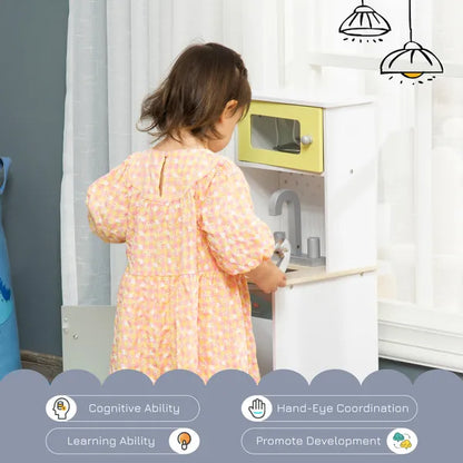 Kids Kitchen Play Cooking Toy Set With Sink, Telephone, Gift For Boys & Girls