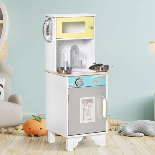 Kids Kitchen Play Cooking Toy Set With Sink, Telephone, Gift For Boys & Girls