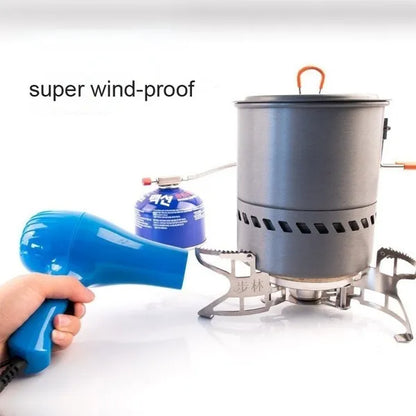 Bulin 1.5L Portable Outdoor Fast-Heating Pot Utensil Camping Traveling Tableware With Gas Stove for Cooking Hiking Picnic Set