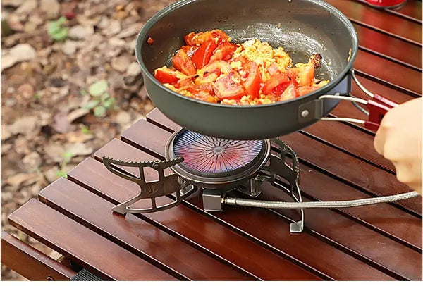 Bulin 1.5L Portable Outdoor Fast-Heating Pot Utensil Camping Traveling Tableware With Gas Stove for Cooking Hiking Picnic Set