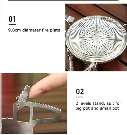 Bulin 1.5L Portable Outdoor Fast-Heating Pot Utensil Camping Traveling Tableware With Gas Stove for Cooking Hiking Picnic Set