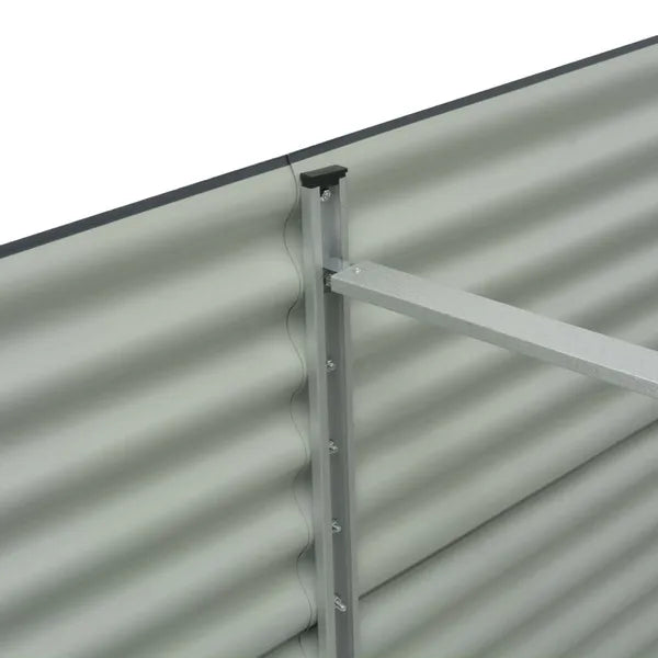 Garden Raised Bed 240x80x81cm Galvanised Steel Grey Fruit Veg Herbs Flower Pot Planter