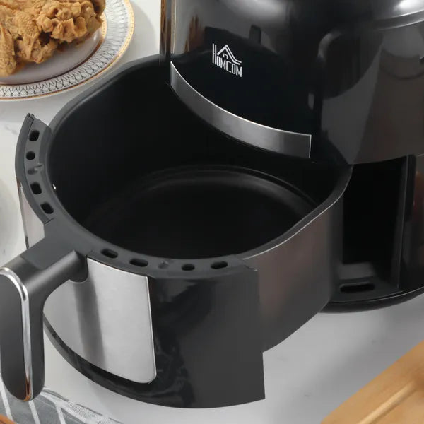 Air Fryer, 1300W 4L Air Fryers Oven with Rapid Air Circulation, Adjustable Temperature, Timer for Oil Less or Low Fat Cooking, Black