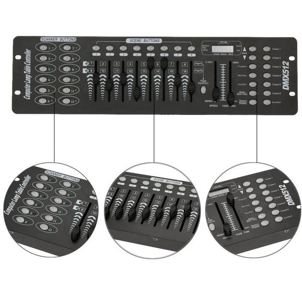 DMX512 192 Channel Operator Console Controller Disco Party for DJ Stage Lighting