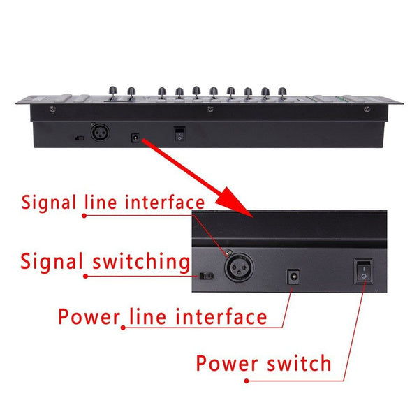 DMX512 192 Channel Operator Console Controller Disco Party for DJ Stage Lighting