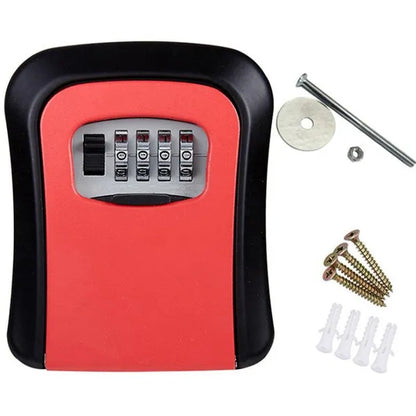 Wall Mount Combination Key Safe Lock Box Key Security Storage Case with 4 Digits for Outdoor Indoor