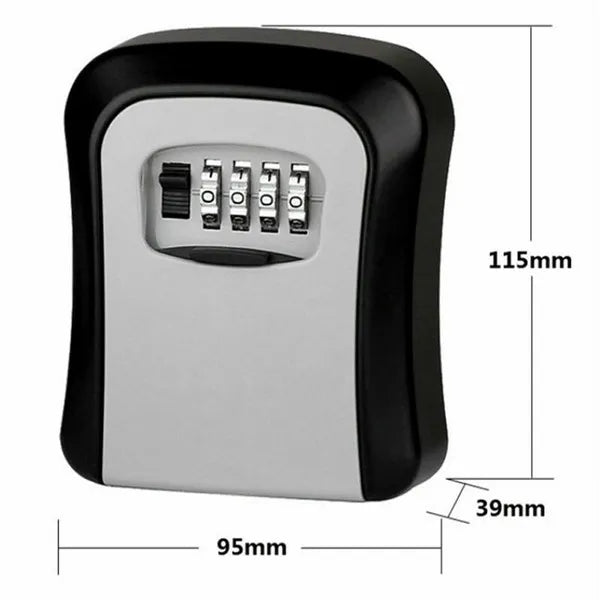 Wall Mount Combination Key Safe Lock Box Key Security Storage Case with 4 Digits for Outdoor Indoor
