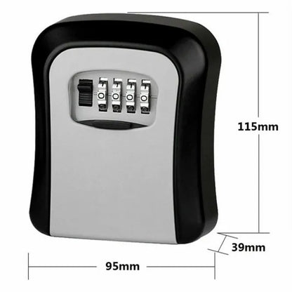 Wall Mount Combination Key Safe Lock Box Key Security Storage Case with 4 Digits for Outdoor Indoor