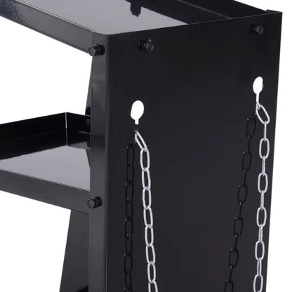 DURHAND Welding Cart for Tanks Gas Bottles, Welder Trolley Garage With Safety Chain and Wheels, Max Load 50kg, Black