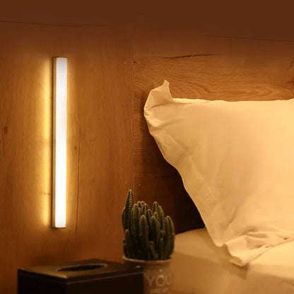 Wireless LED Motion Sensor Night Light USB Rechargeable Bedroom Decor Wall Decorative Lamp For Staircase Cabinet Closet Room