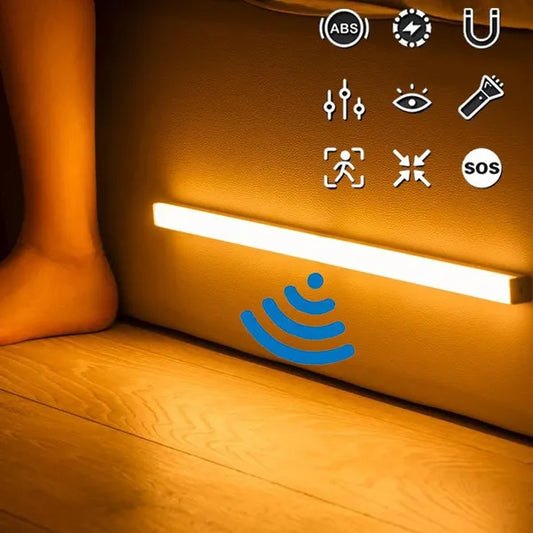 Wireless LED Motion Sensor Night Light USB Rechargeable Bedroom Decor Wall Decorative Lamp For Staircase Cabinet Closet Room
