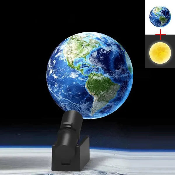 Mini 2 In 1 Earth Moon Projection Lamp Atmosphere Night Light For Bedroom Party Photography Decor