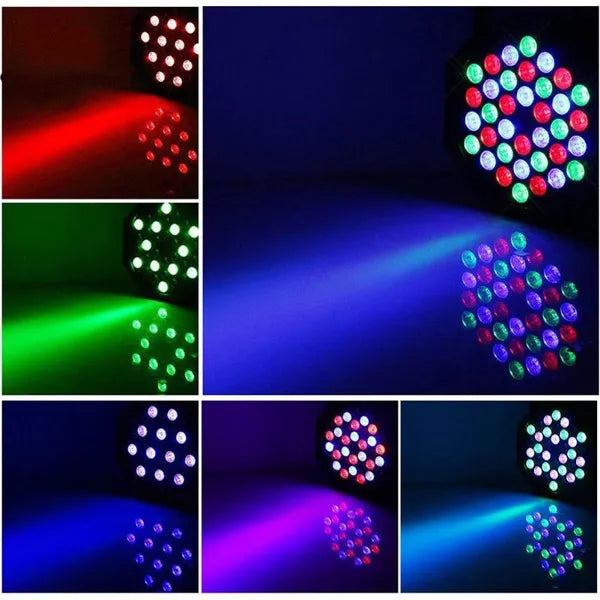 PAR Light 36LEDs RGB with Wireless Remote Sound Activated DMX Control for DJ Party Stage Effect Lighting