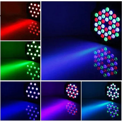PAR Light 36LEDs RGB with Wireless Remote Sound Activated DMX Control for DJ Party Stage Effect Lighting