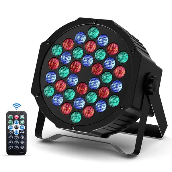 PAR Light 36LEDs RGB with Wireless Remote Sound Activated DMX Control for DJ Party Stage Effect Lighting