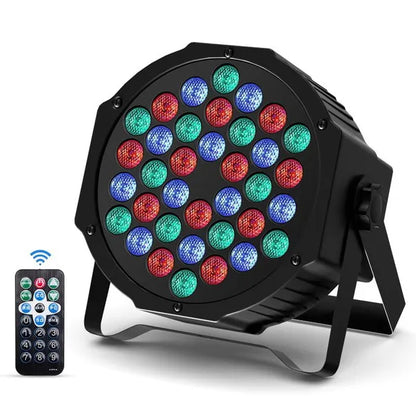PAR Light 36LEDs RGB with Wireless Remote Sound Activated DMX Control for DJ Party Stage Effect Lighting