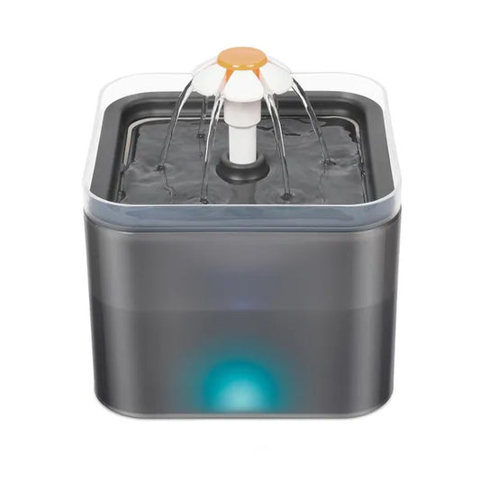 Cat Small Dog Waterfall Water Drinking Fountain Bowl 67oz/2L Ultra Quiet Pump With LED Light Three Ways To Drink Automatic