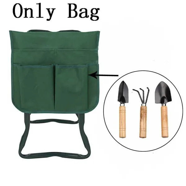 Portable Garden Kneeler Folding Knee Pad Stool Hand Tool Bag 60x27x49cm