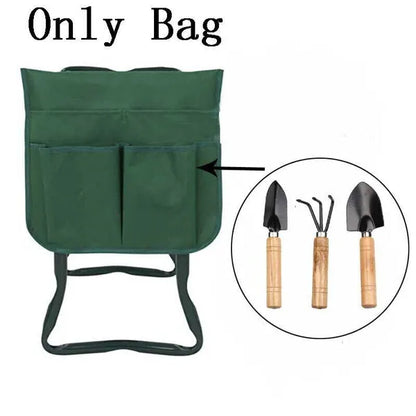 Portable Garden Kneeler Folding Knee Pad Stool Hand Tool Bag 60x27x49cm