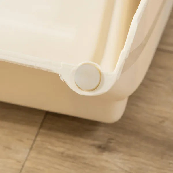 Foldable Doggy Steps Pet Stairs 4-Step For Cats Small Dogs Non-slip Mats 62 x 38 x 49.5 cm, Beige