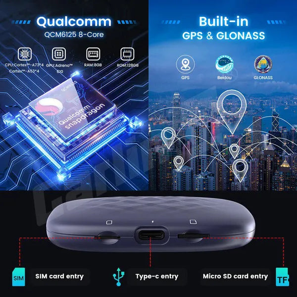 CarlinKit CarPlay Ai Box PLUS Android 12 8G+128G Wireless Android Auto CarPlay Adapter Qualcomm 6125 8-cores Netflix YouTube IPTV 4G LTE