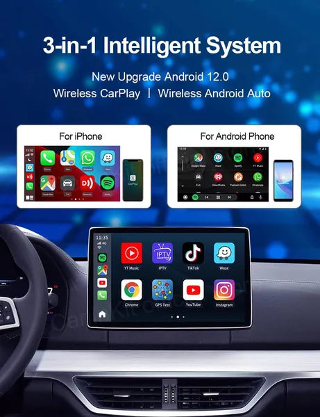 CarlinKit CarPlay Ai Box PLUS Android 12 8G+128G Wireless Android Auto CarPlay Adapter Qualcomm 6125 8-cores Netflix YouTube IPTV 4G LTE