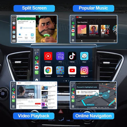 CarlinKit CarPlay Ai Box PLUS Android 12 8G+128G Wireless Android Auto CarPlay Adapter Qualcomm 6125 8-cores Netflix YouTube IPTV 4G LTE