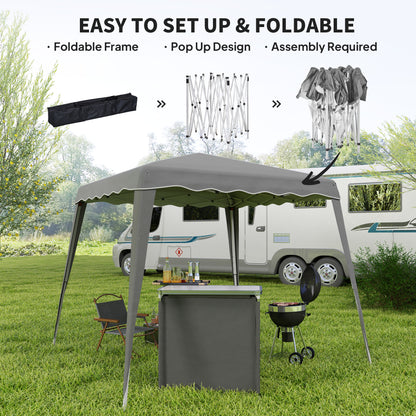 Outsunny 2.5 x 2.5M Pop up Camping Portable Garden Tent - Grey